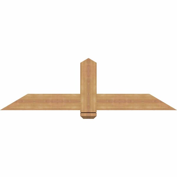 Ekena Millwork Eugene Smooth Timber Gable Bracket, Western Red Cedar, 60"W x 17"H x 3 1/2"D x 5 1/2"F, 7/12 Pitch GBW060X17X0406EUG00SWR - main